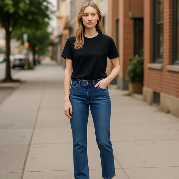 Levis 512 Perfectly Slimming Boot Cut Women’s Jeans Size 14 M - Picture 4 of 9